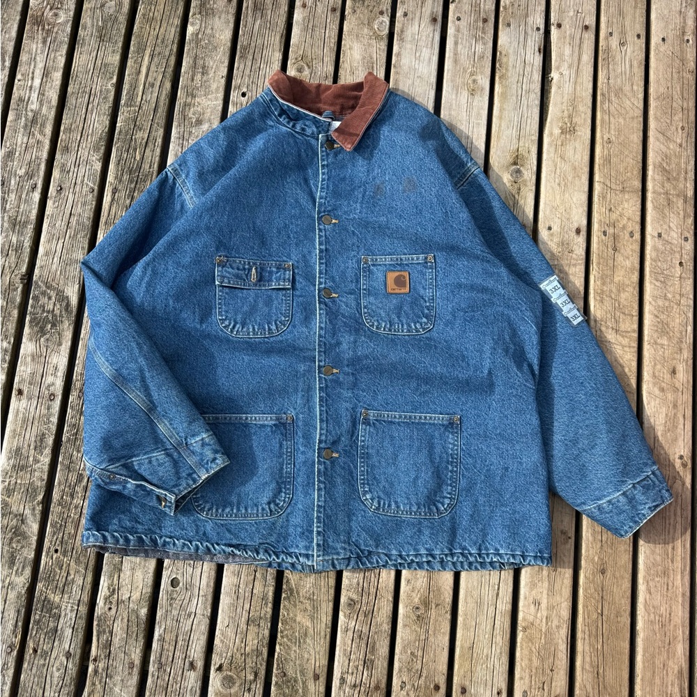 NWT Vintage Carhartt Men’s “C59 DST” Denim Chore Coat (3XL)